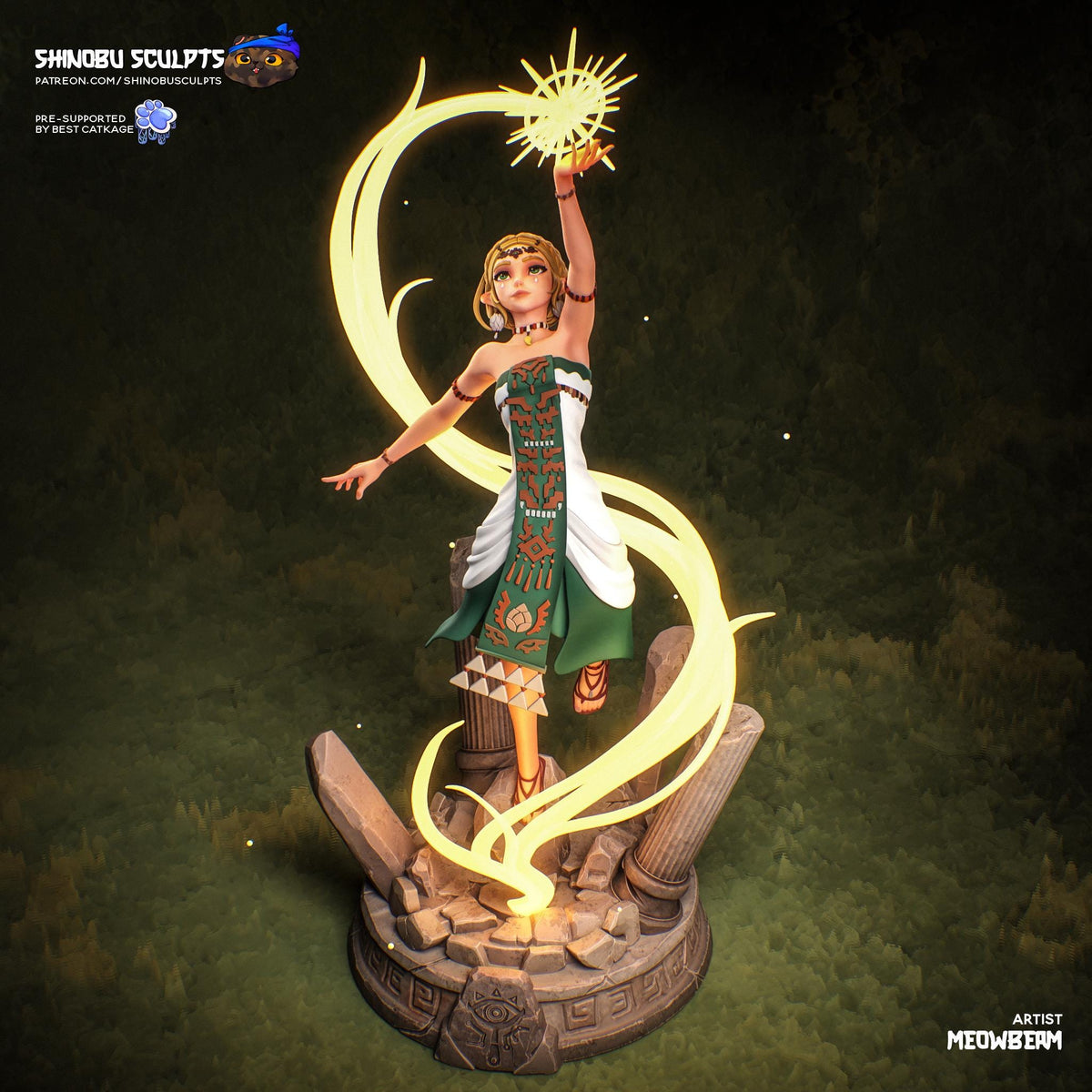 Radiant Elven Lightcaller | Resin Garage Kit | Ancient Heroes | Unpainted Figure