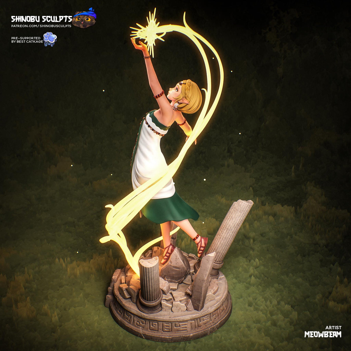 Radiant Elven Lightcaller | Resin Garage Kit | Ancient Heroes | Unpainted Figure