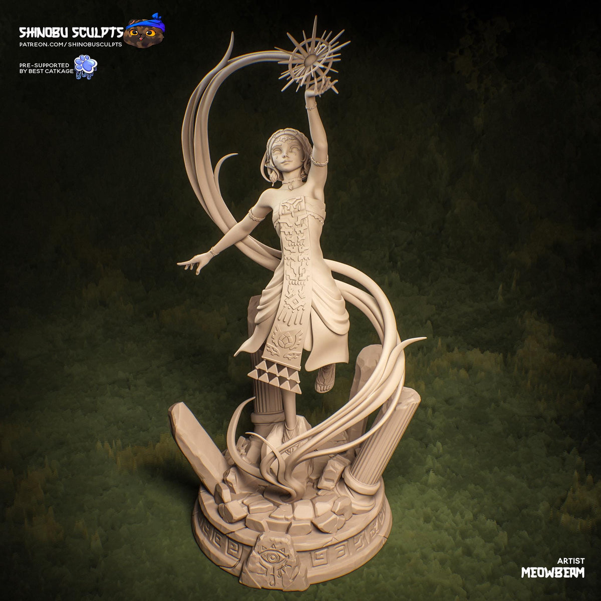 Radiant Elven Lightcaller | Resin Garage Kit | Ancient Heroes | Unpainted Figure