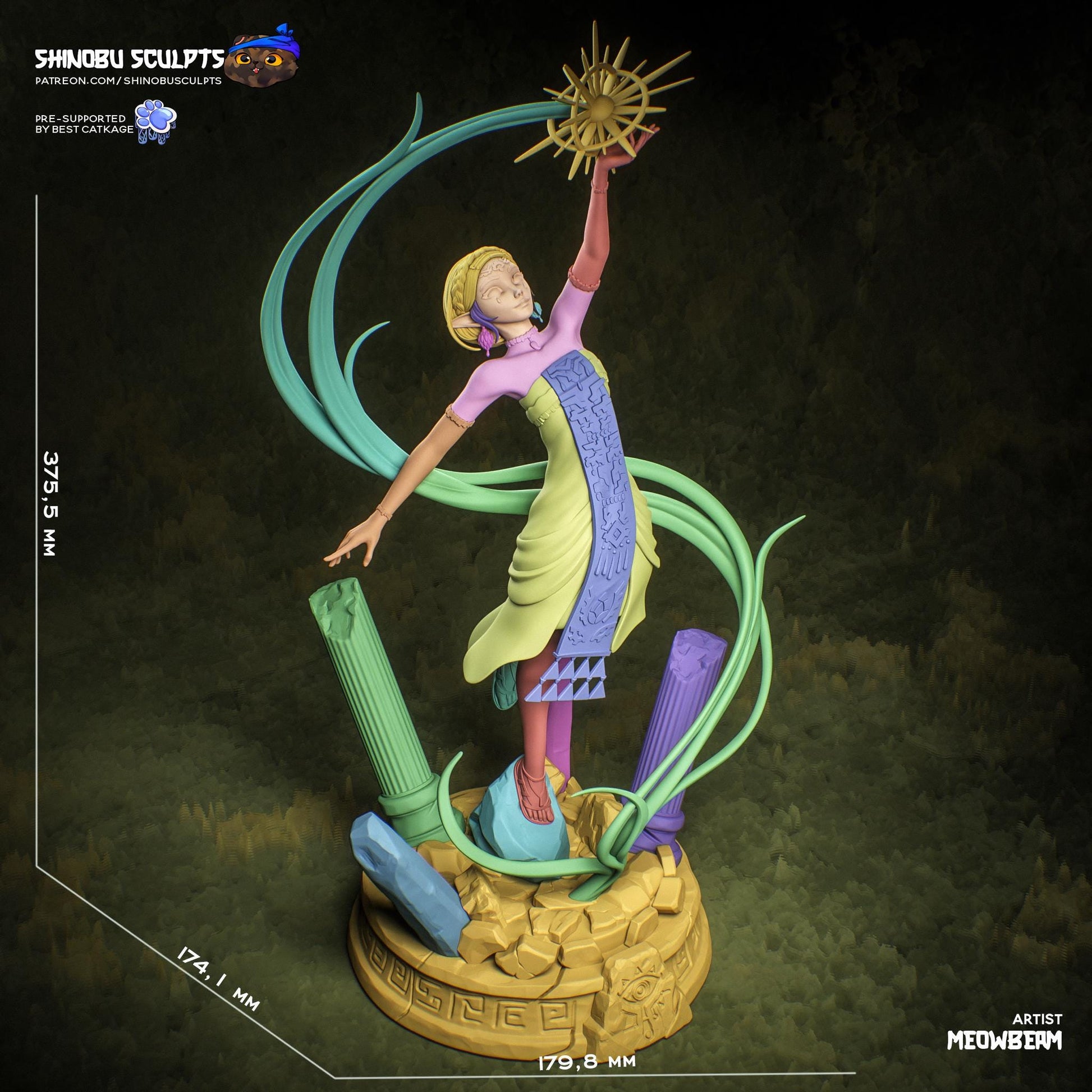 Radiant Elven Lightcaller | Resin Garage Kit | Ancient Heroes | Unpainted Figure