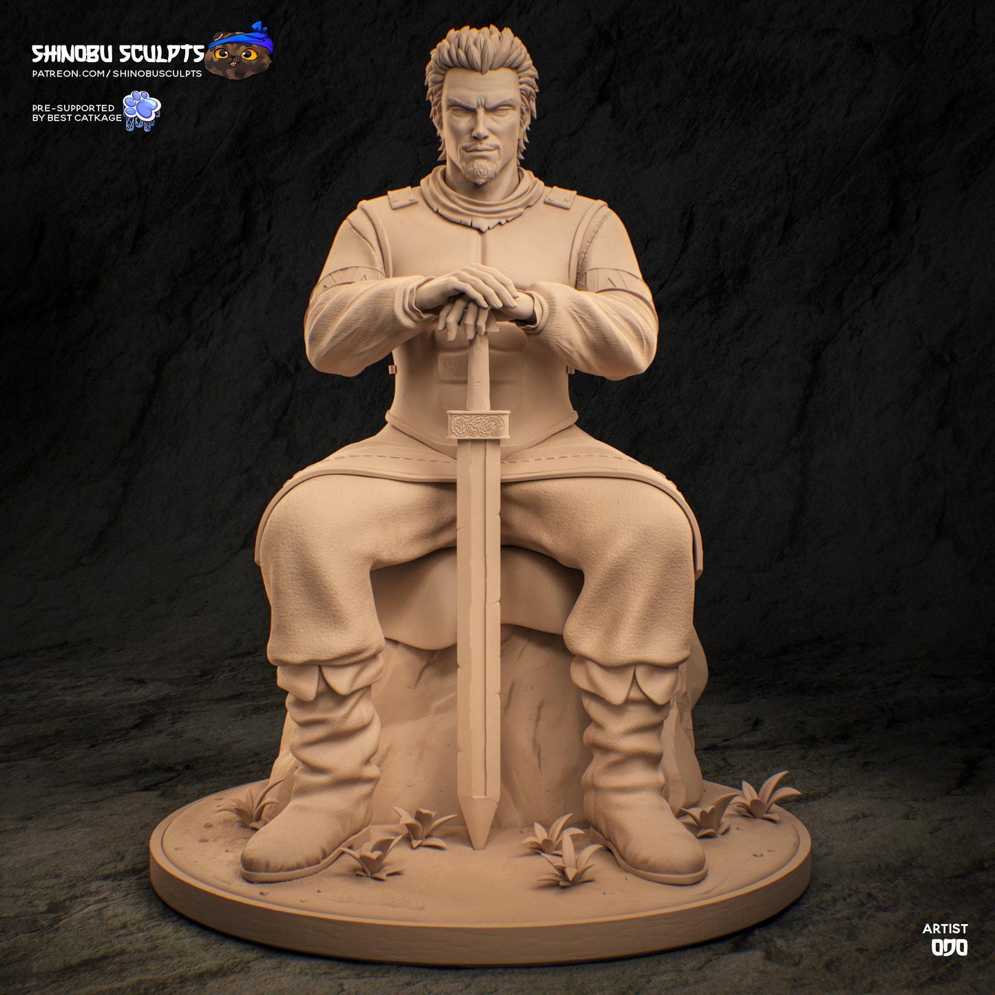 Nordic Sword Commander | Resin Garage Kit | Norse Warriors | Unpainted Figure