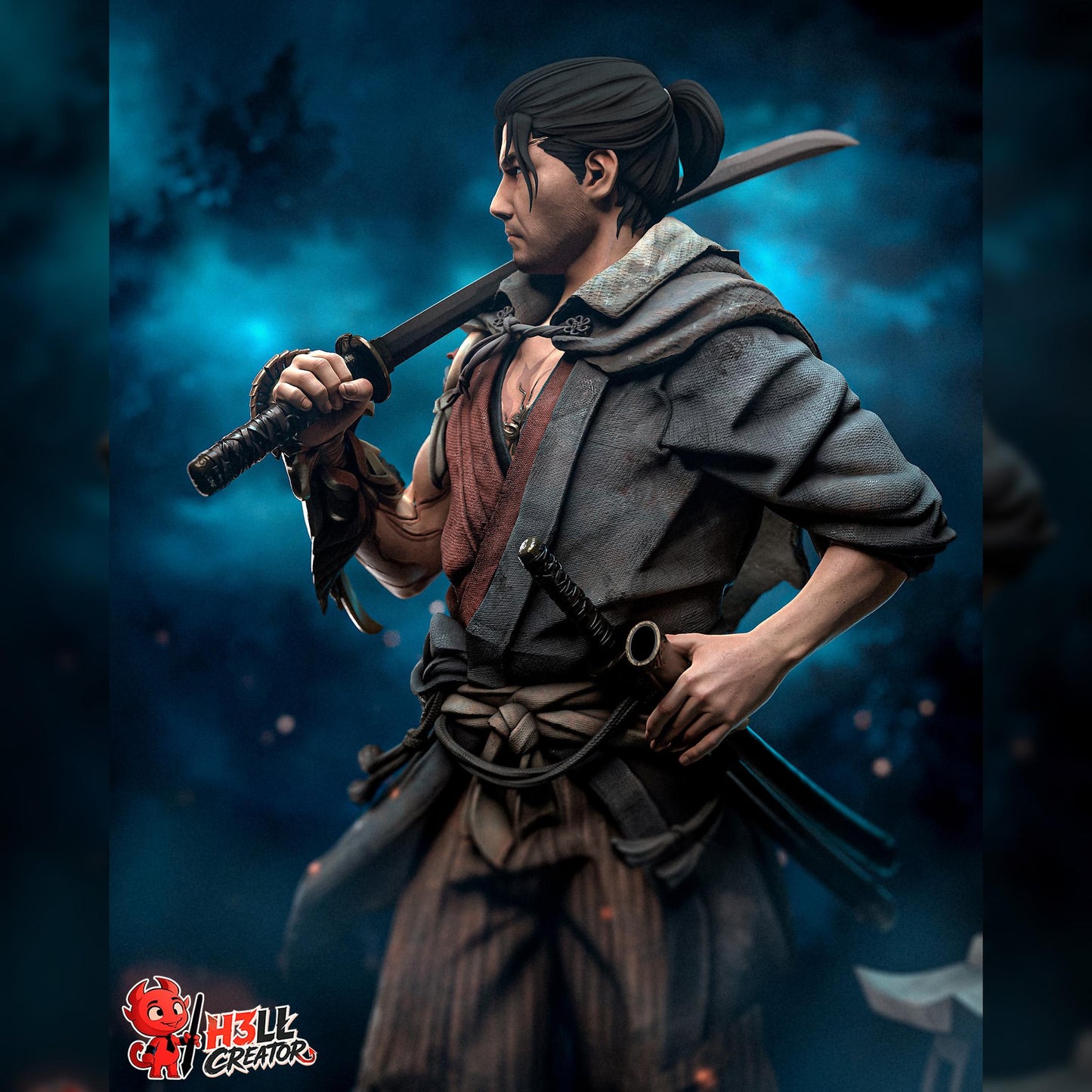 Stoic Ronin Swordsman | Resin Garage Kit | Cursed Samurai | Unpainted Figure