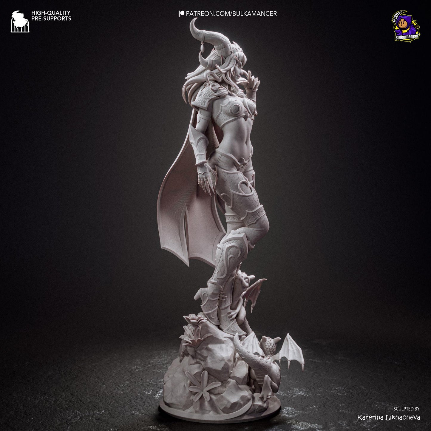 Horned Dragon Matriarch | Resin Garage Kit | Warbound Legends | Unpainted Figure