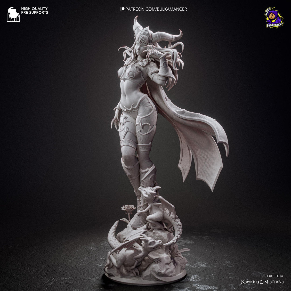 Horned Dragon Matriarch | Resin Garage Kit | Warbound Legends | Unpainted Figure