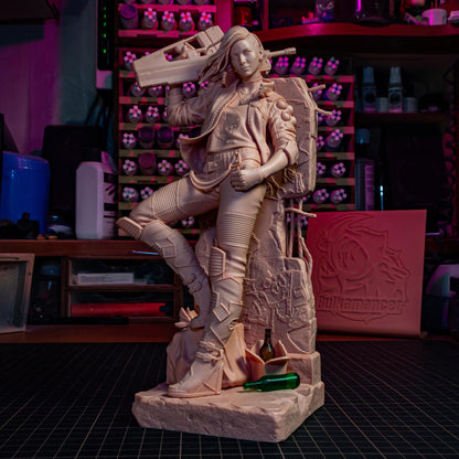 Pink-Haired Cyber Mercenary | Resin Garage Kit | Chrome Renegades | Unpainted Figure