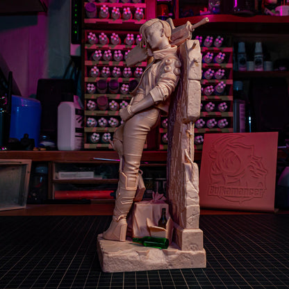 Pink-Haired Cyber Mercenary | Resin Garage Kit | Chrome Renegades | Unpainted Figure