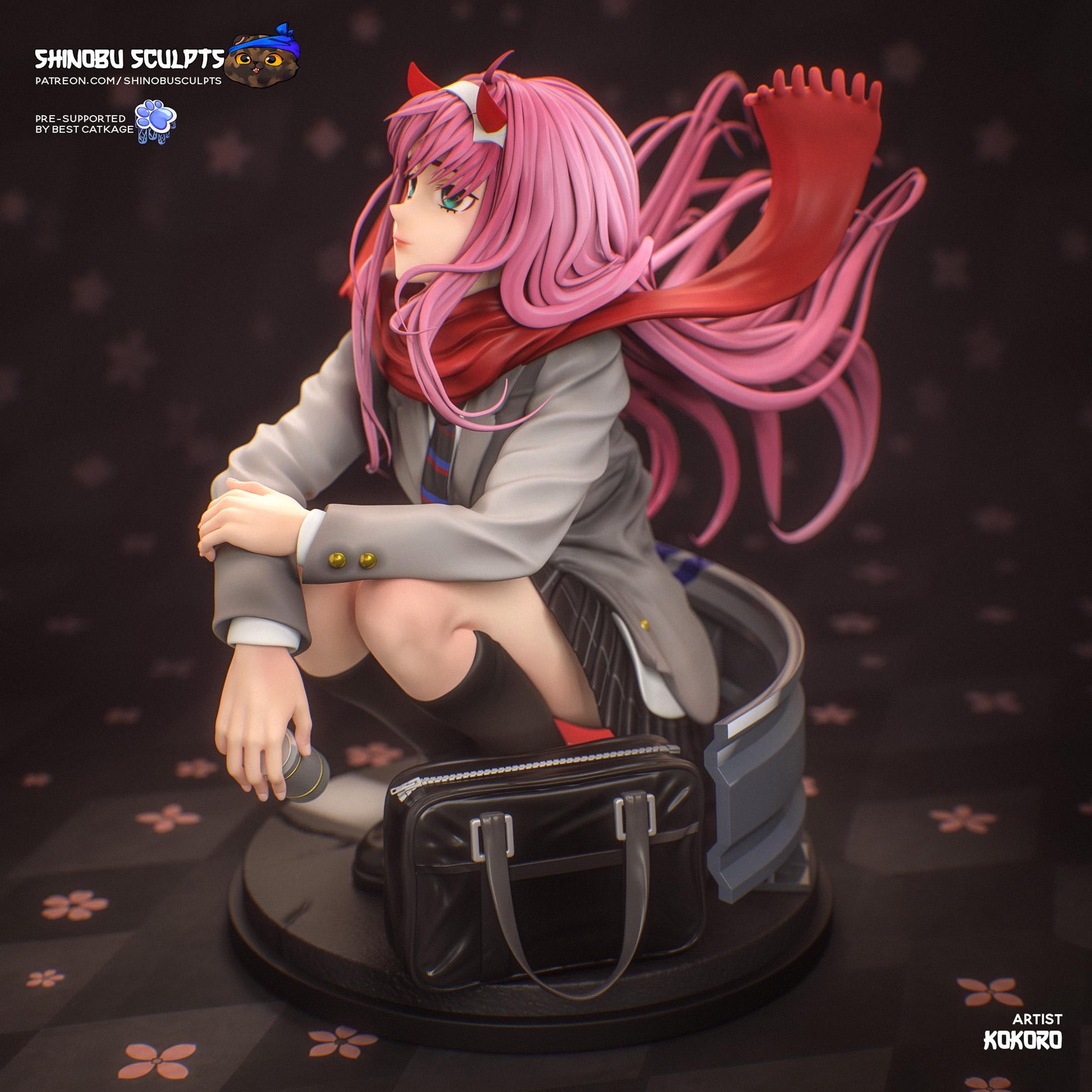 Horned Pink-Haired Rebel | Resin Garage Kit | Mecha Rebels | Unpainted Figure