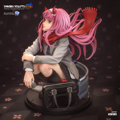 Horned Pink-Haired Rebel | Resin Garage Kit | Mecha Rebels | Unpainted Figure