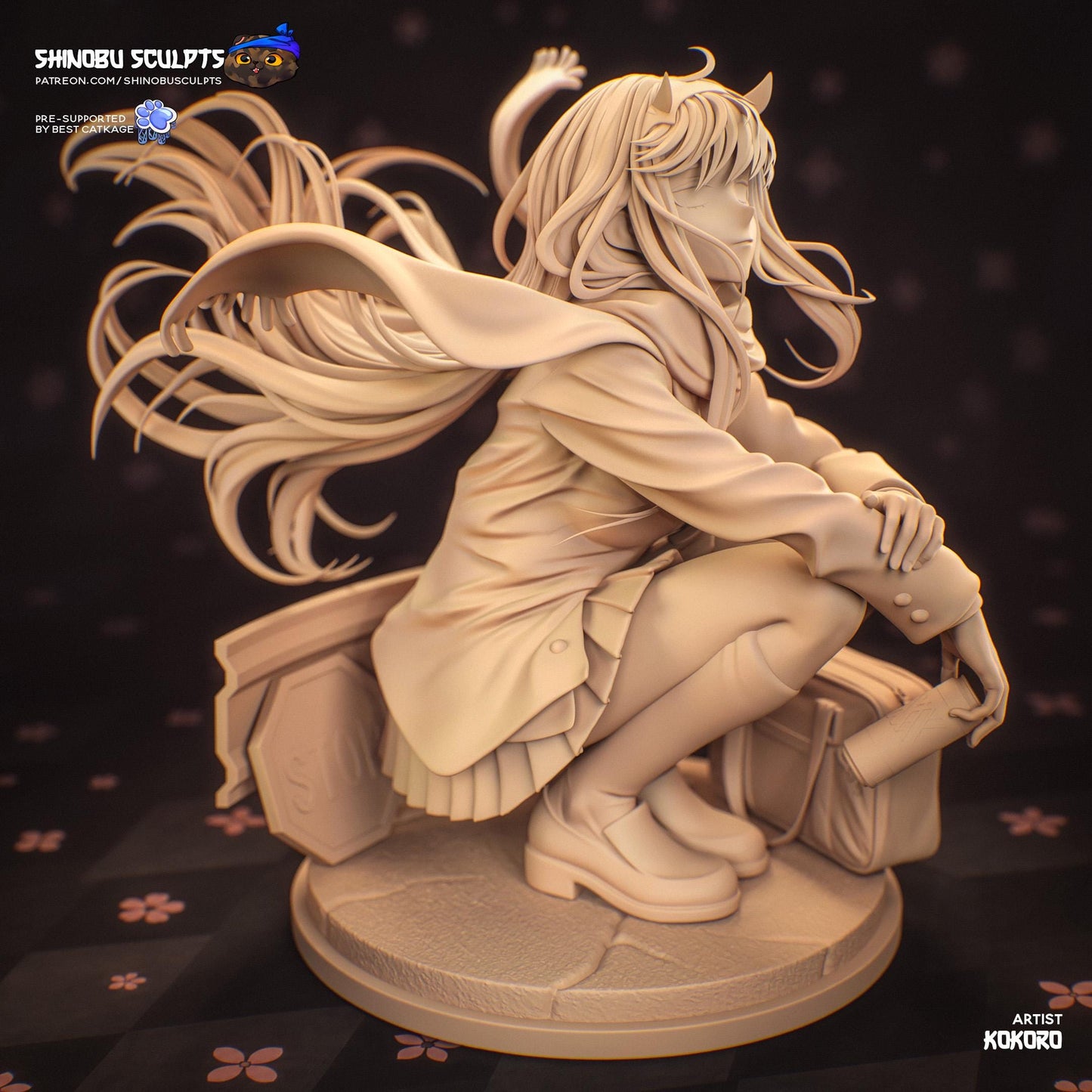 Horned Pink-Haired Rebel | Resin Garage Kit | Mecha Rebels | Unpainted Figure
