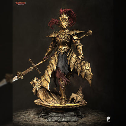 Gilded Lionhelm Spear Sentinel | Resin Garage Kit | Cursed Legends | Unpainted Figure