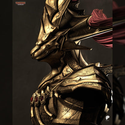 Gilded Lionhelm Spear Sentinel | Resin Garage Kit | Cursed Legends | Unpainted Figure