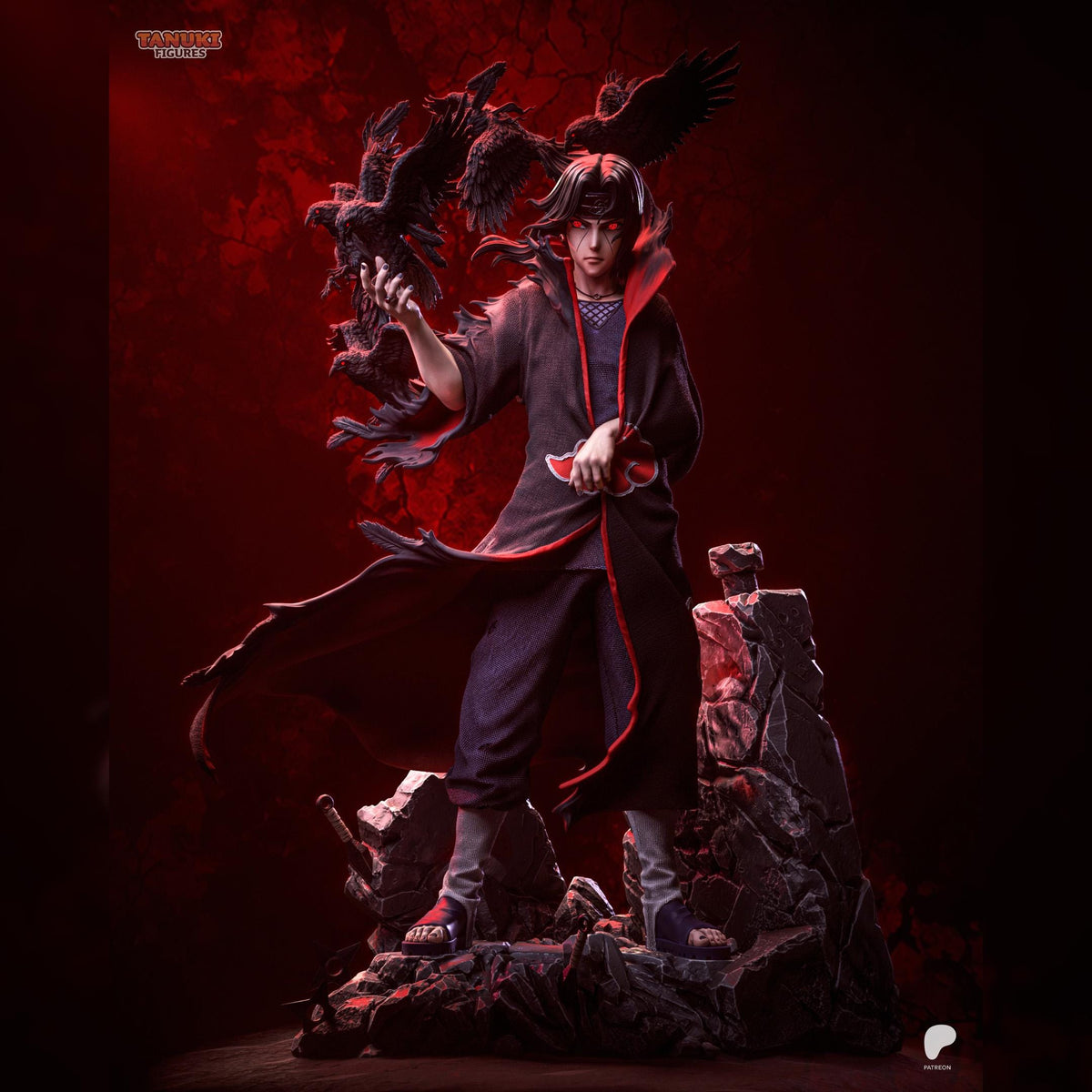 Raven-Eyed Cloaked Shinobi | Resin Garage Kit | Chakra Shinobi | Unpainted Figure
