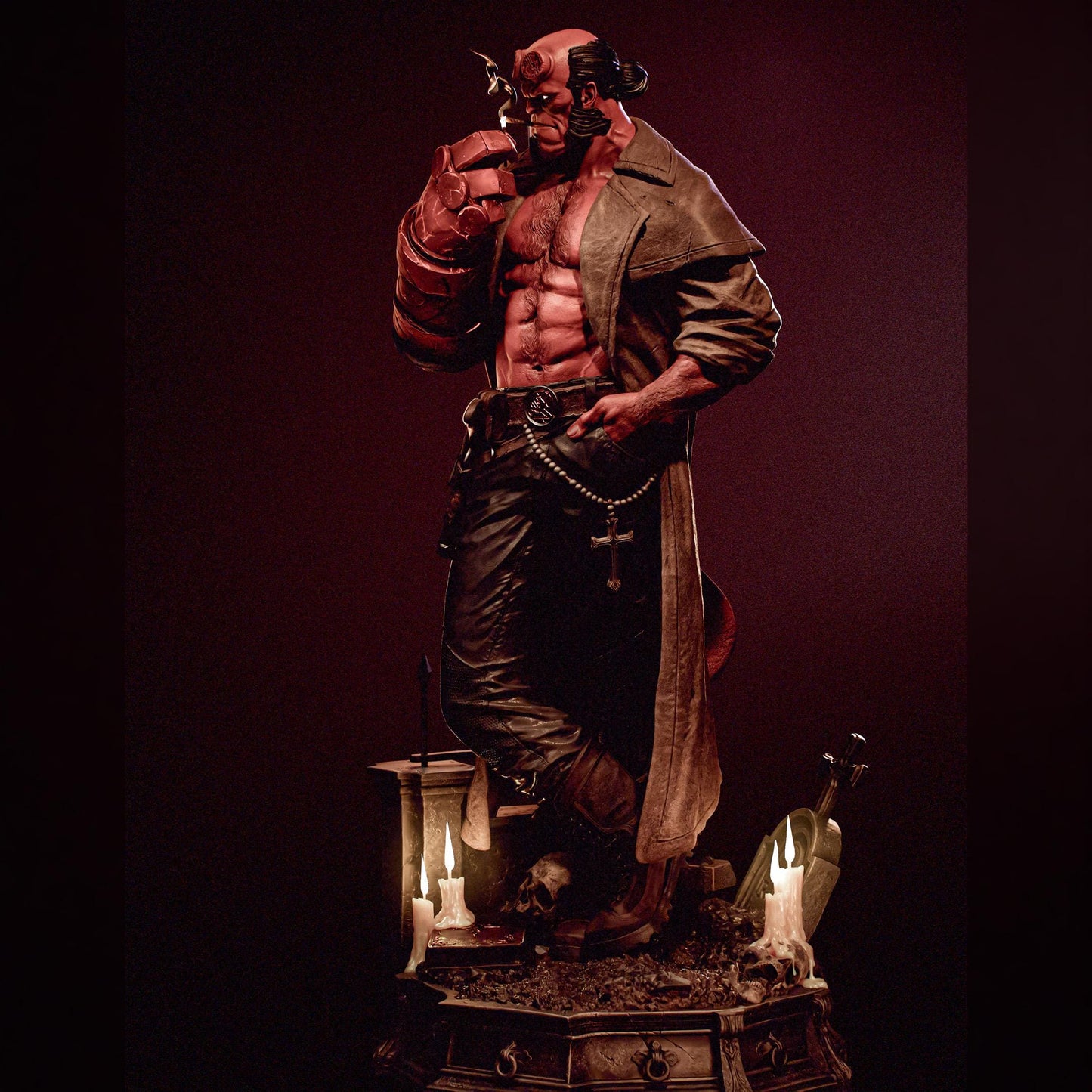 Horned Occult Brawler | Resin Garage Kit | Paranormal Relics | Unpainted Figure