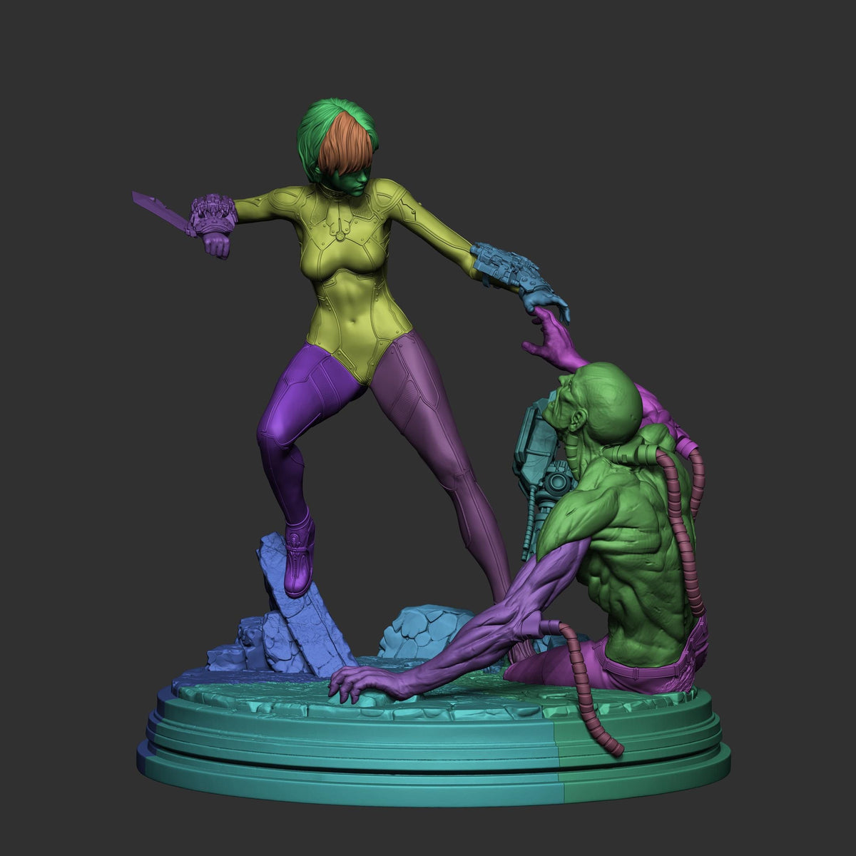 White-Suited Cyber Duelist | Resin Garage Kit | Stellar Vanguard | Unpainted Figure