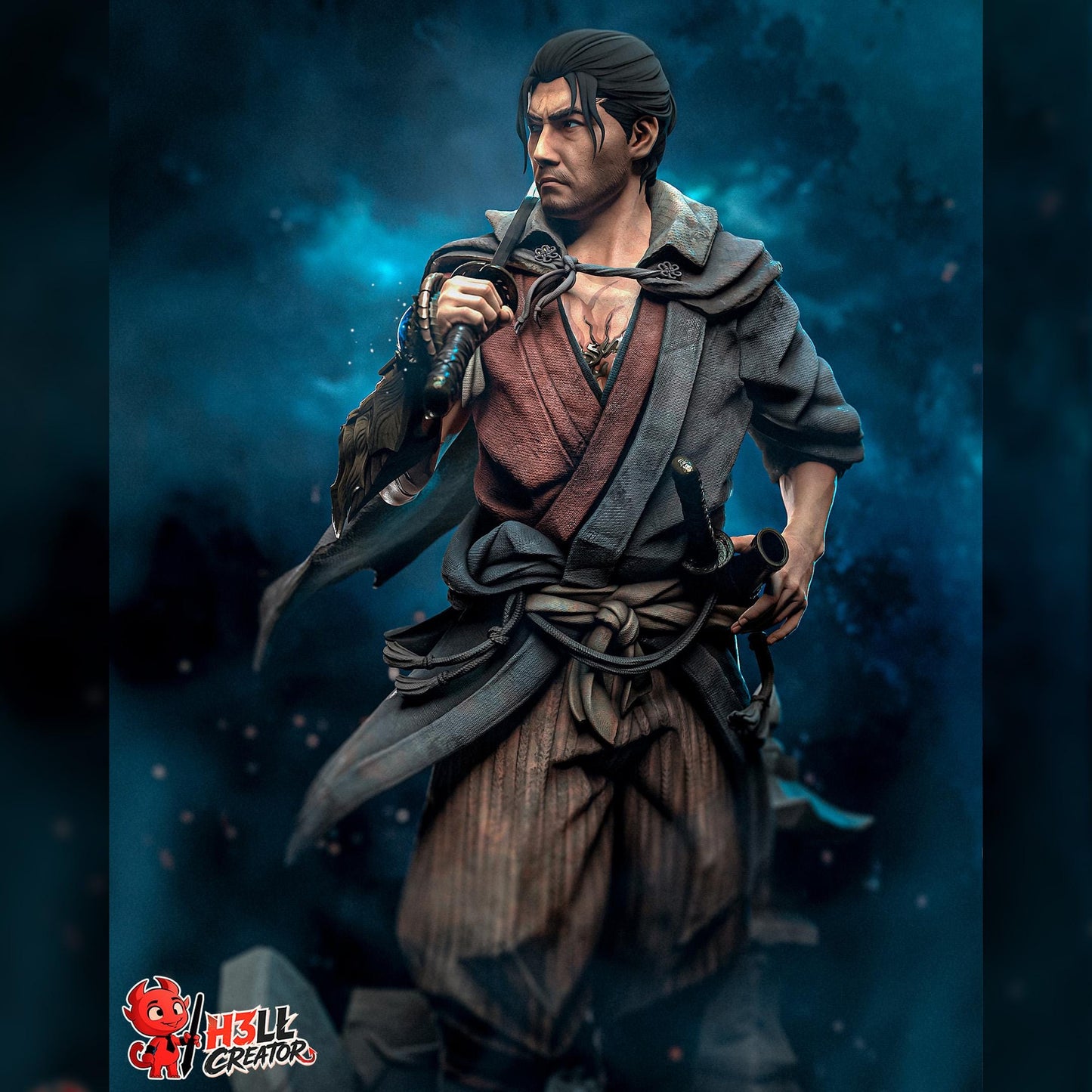 Stoic Ronin Swordsman | Resin Garage Kit | Cursed Samurai | Unpainted Figure