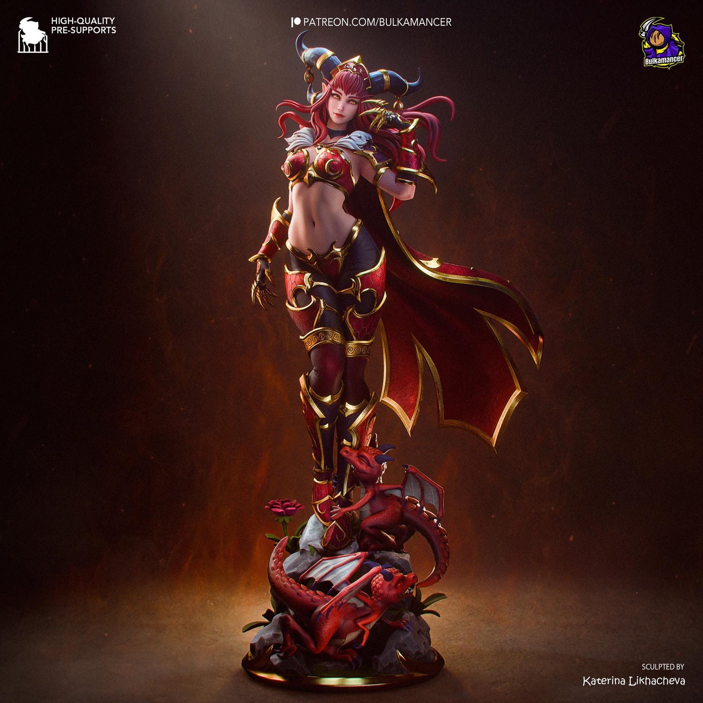 Horned Dragon Matriarch | Resin Garage Kit | Warbound Legends | Unpainted Figure