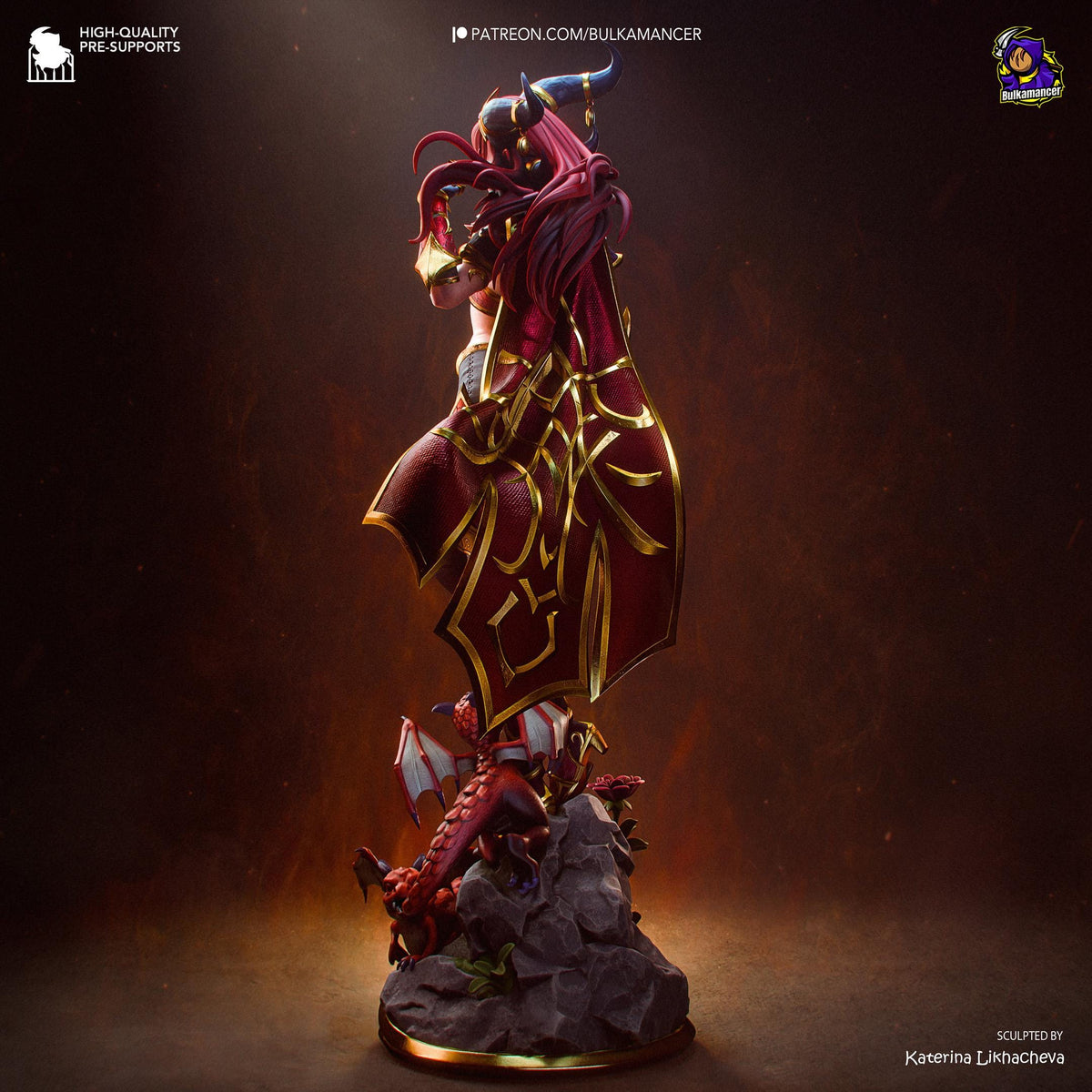 Horned Dragon Matriarch | Resin Garage Kit | Warbound Legends | Unpainted Figure