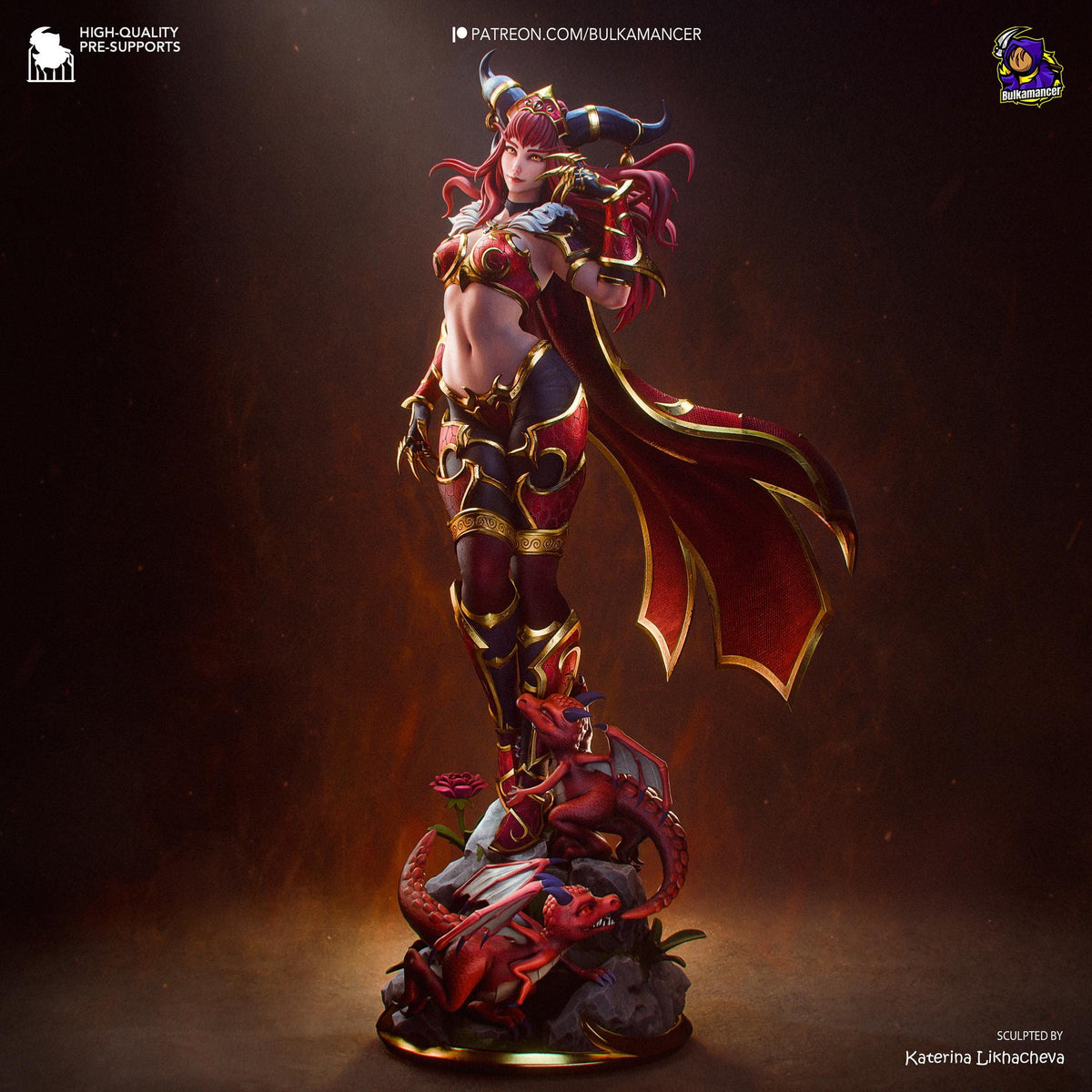 Horned Dragon Matriarch | Resin Garage Kit | Warbound Legends | Unpainted Figure