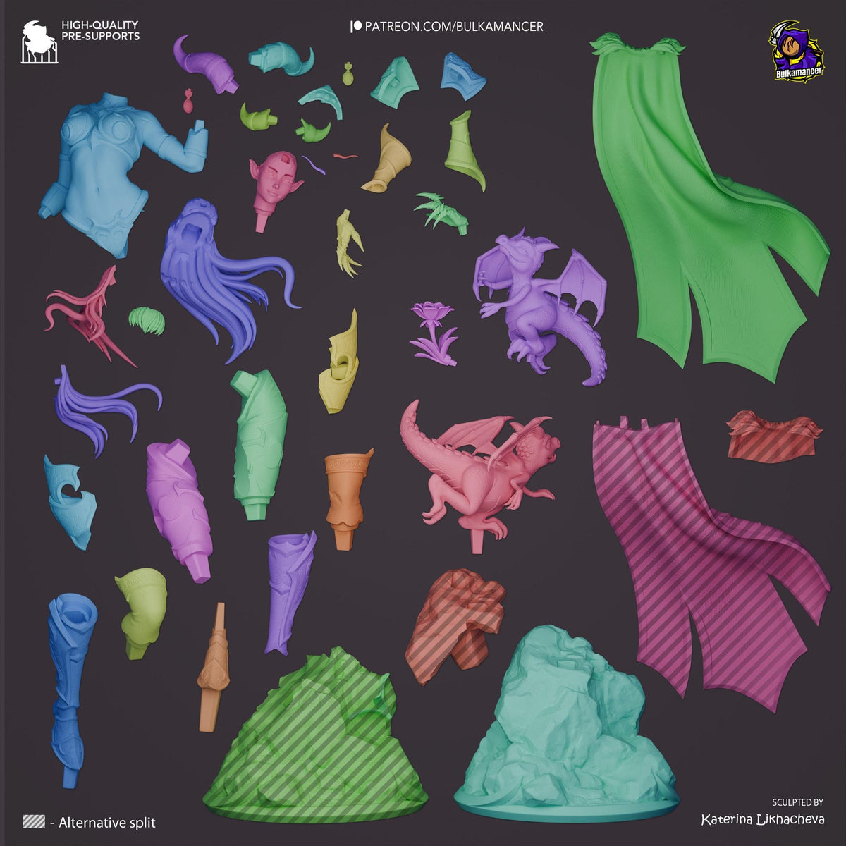 Horned Dragon Matriarch | Resin Garage Kit | Warbound Legends | Unpainted Figure