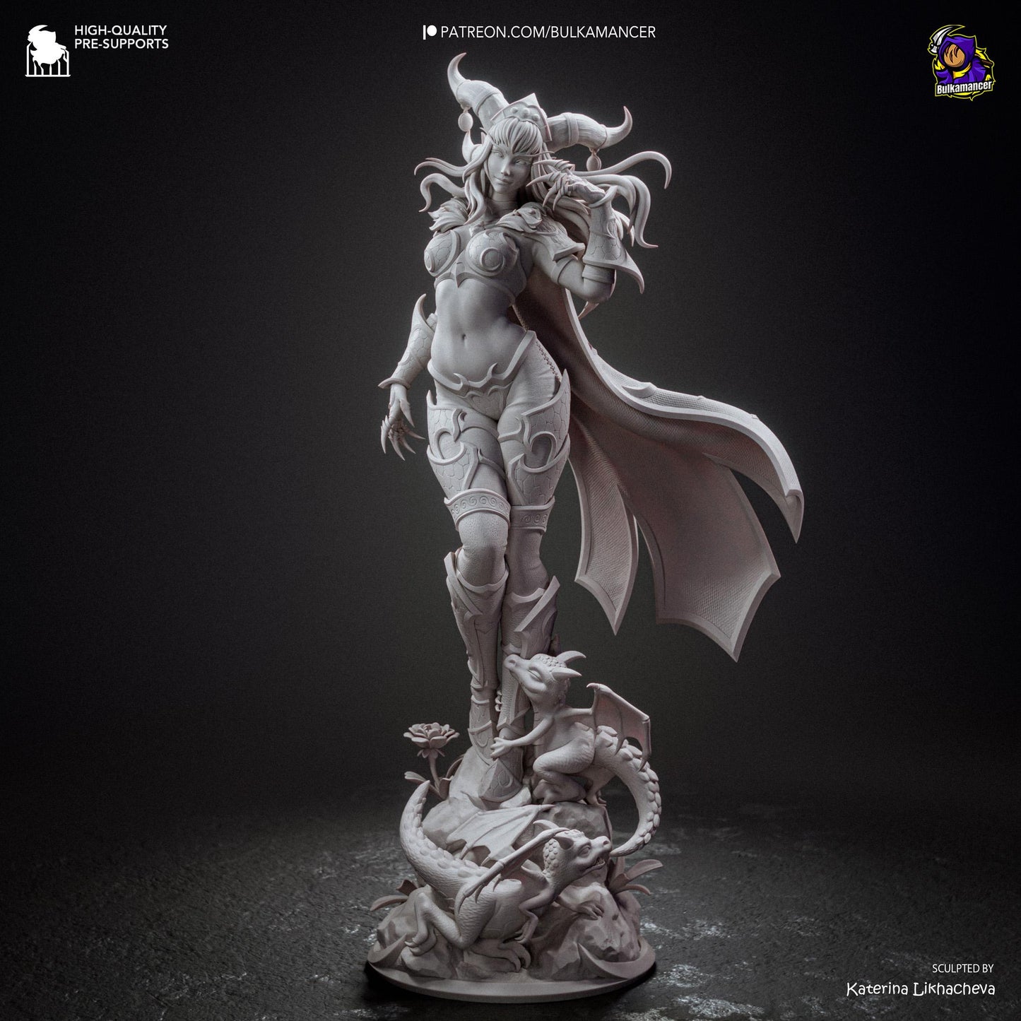 Horned Dragon Matriarch | Resin Garage Kit | Warbound Legends | Unpainted Figure