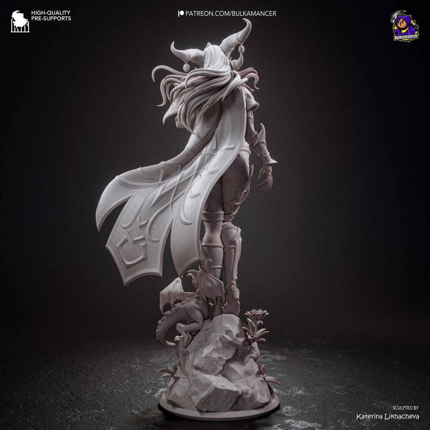 Horned Dragon Matriarch | Resin Garage Kit | Warbound Legends | Unpainted Figure