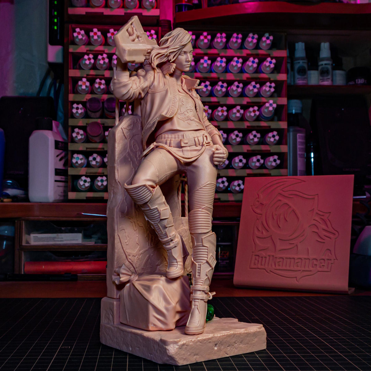 Pink-Haired Cyber Mercenary | Resin Garage Kit | Chrome Renegades | Unpainted Figure