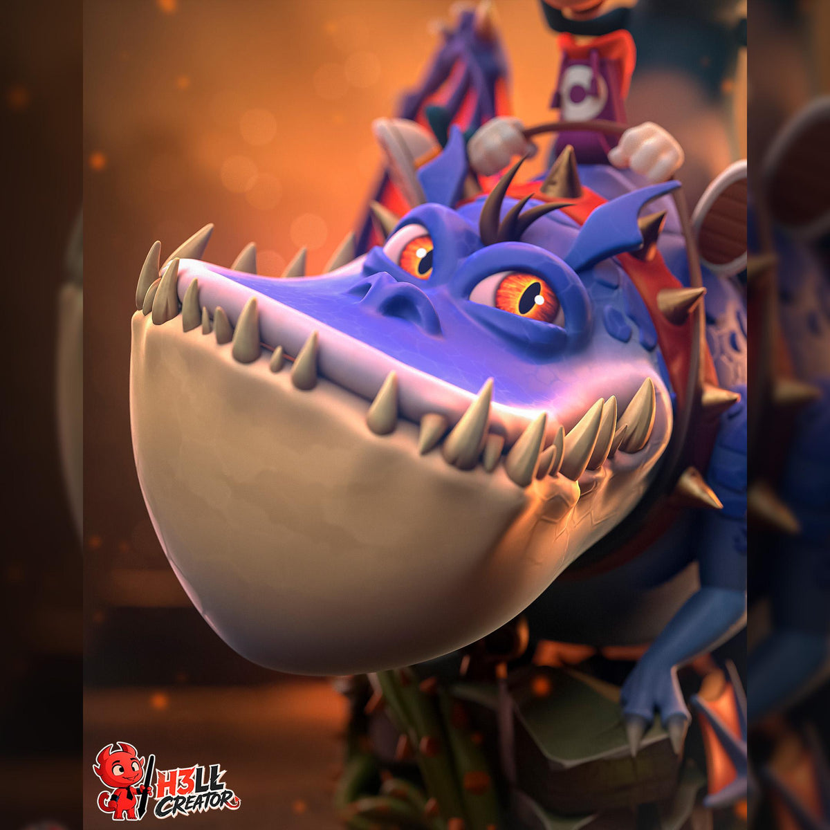 Cartoon Dragon Riders | Resin Garage Kit | Retro Platform Heroes | Unpainted Figure