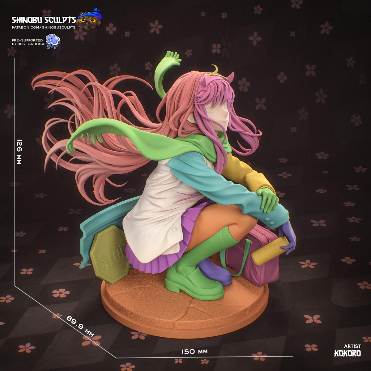 Horned Pink-Haired Rebel | Resin Garage Kit | Mecha Rebels | Unpainted Figure