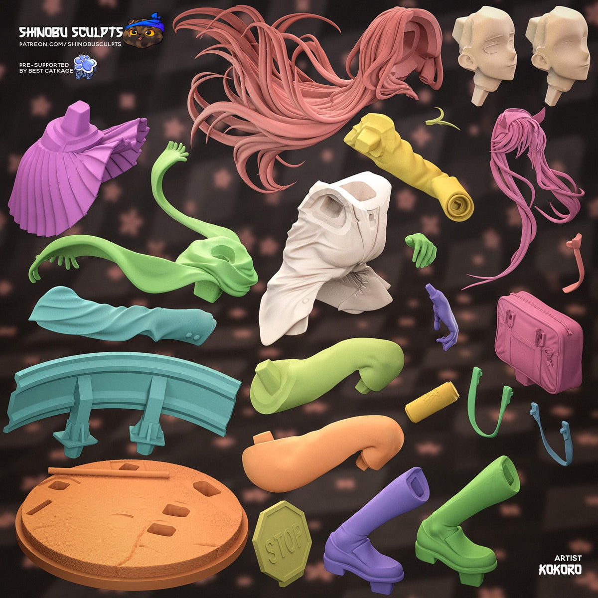 Horned Pink-Haired Rebel | Resin Garage Kit | Mecha Rebels | Unpainted Figure