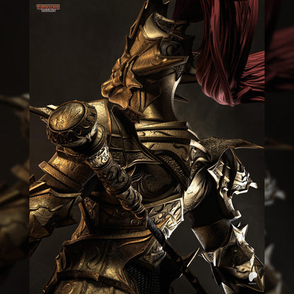 Gilded Lionhelm Spear Sentinel | Resin Garage Kit | Cursed Legends | Unpainted Figure