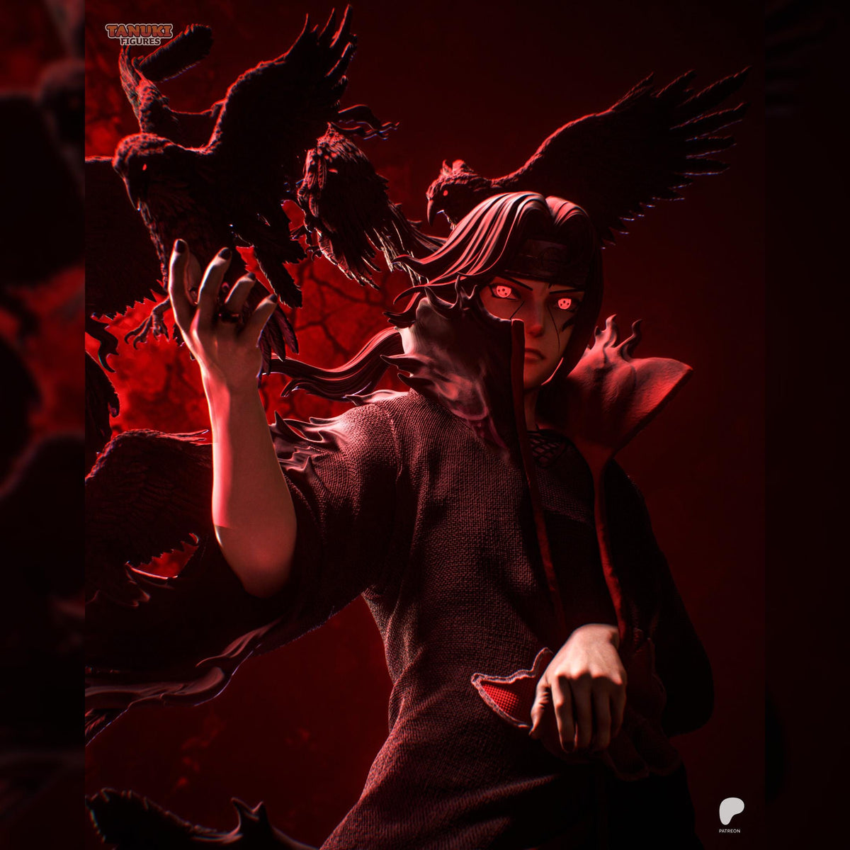 Raven-Eyed Cloaked Shinobi | Resin Garage Kit | Chakra Shinobi | Unpainted Figure