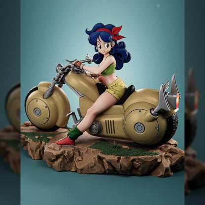 Blue-Haired Capsule Bike Rider | Resin Garage Kit | Ki Warriors | Unpainted Figure