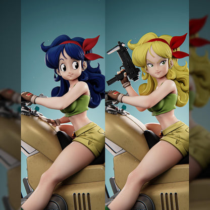Blue-Haired Capsule Bike Rider | Resin Garage Kit | Ki Warriors | Unpainted Figure