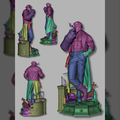 Horned Occult Brawler | Resin Garage Kit | Paranormal Relics | Unpainted Figure