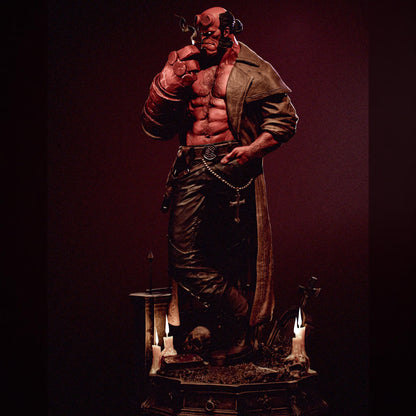 Horned Occult Brawler | Resin Garage Kit | Paranormal Relics | Unpainted Figure