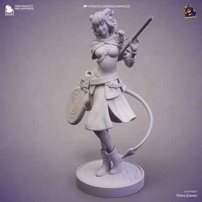 Mischievous Blue Tiefling Cleric