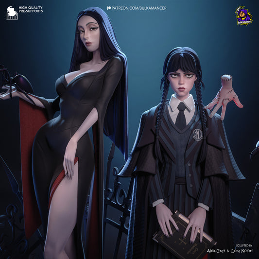 Gothic Mother & Daughter Duo | Resin Garage Kit | Unpainted Figure Set