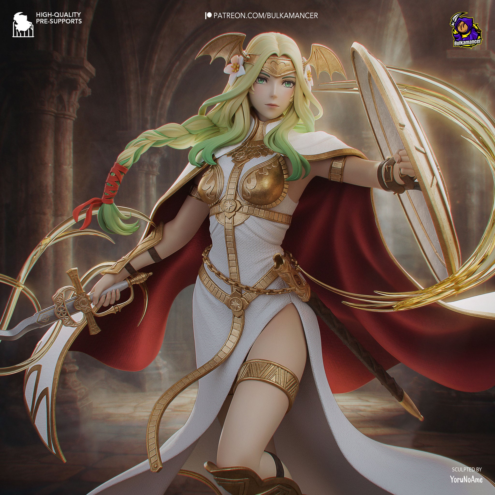 Regal Fantasy Shield Maiden | Resin Garage Kit | Unpainted Figure