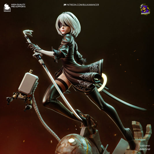 Ruined Machine Blade Dancer | Resin Garage Kit | Sci-Fi | Unpainted Figure