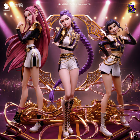 Golden Stage Idol Trio | Resin Garage Kit | Anime | Unpainted Figure Set