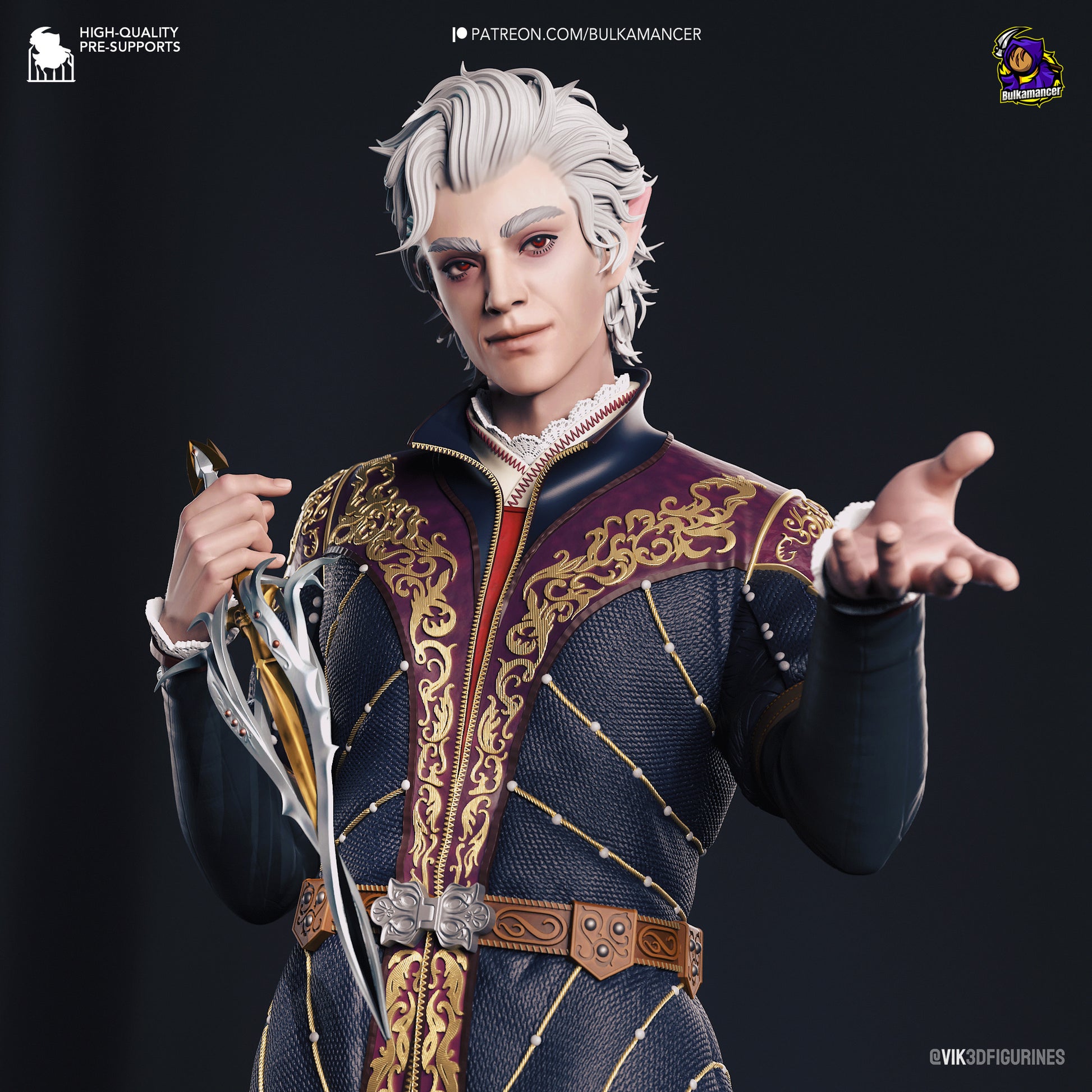 Elegant Vampire Noble | Resin Garage Kit | Unpainted Figure
