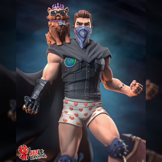Masked Cape Bruiser & Crowned Cat | Resin Garage Kit | Dungeon Gauntlet | Unpainted Figure