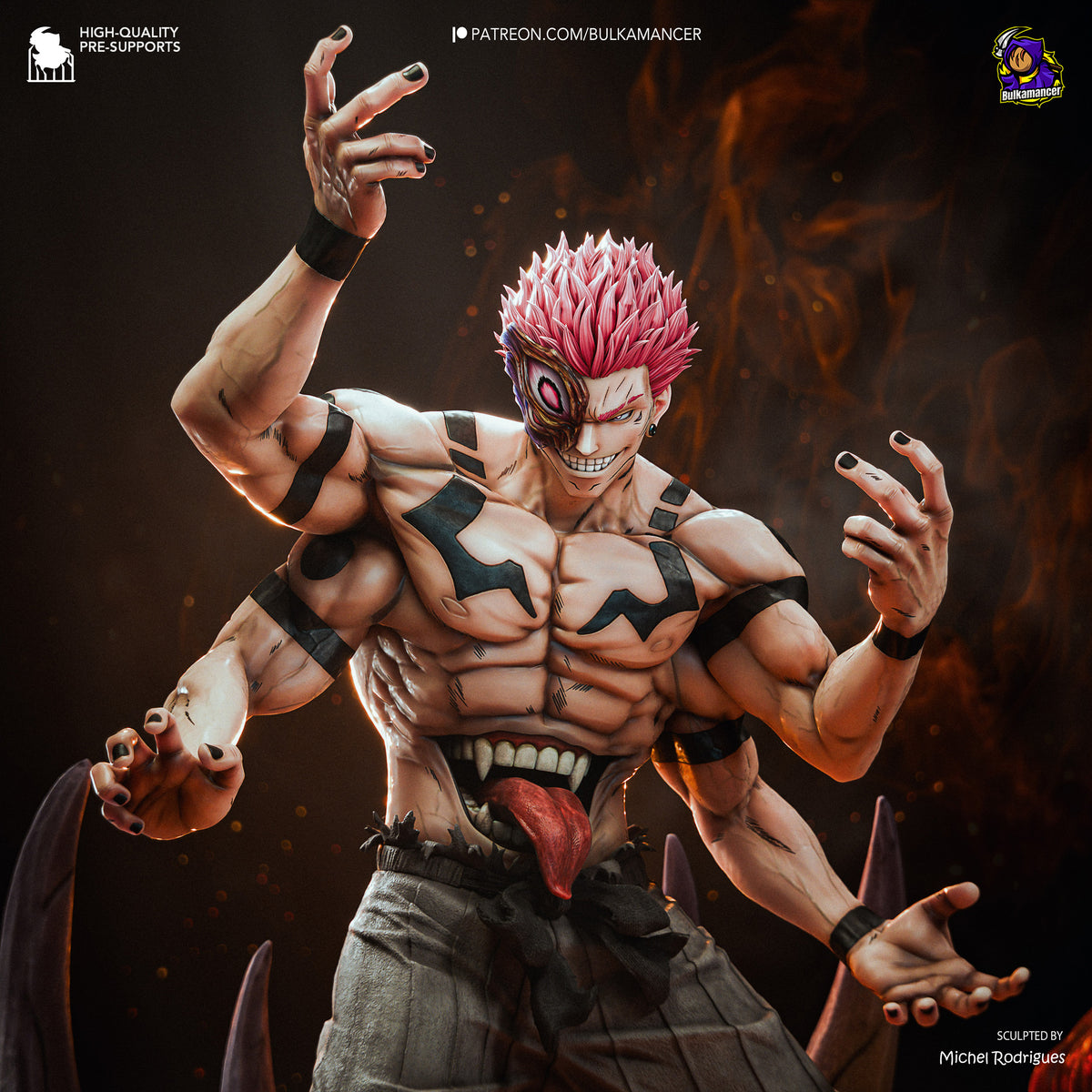 Four-Armed Infernal Warlord | Resin Garage Kit | Unpainted Figure