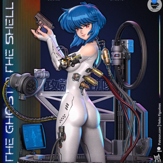 Blue-Haired Cybernetic Operative | Resin Garage Kit | Unpainted Figure