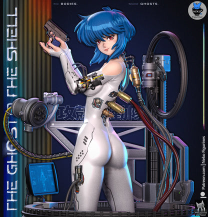 Blue-Haired Cybernetic Operative | Resin Garage Kit | Unpainted Figure