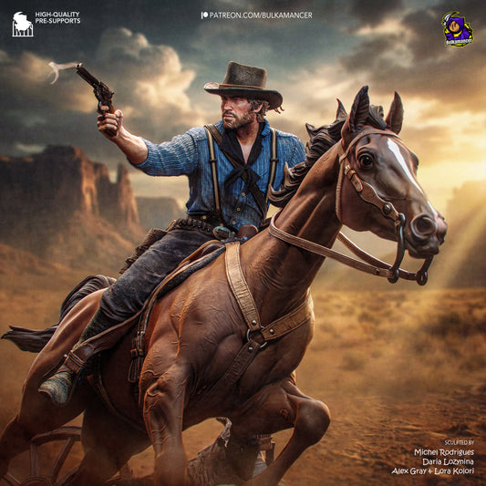 Mounted Frontier Gunslinger | Resin Garage Kit | Unpainted Figure