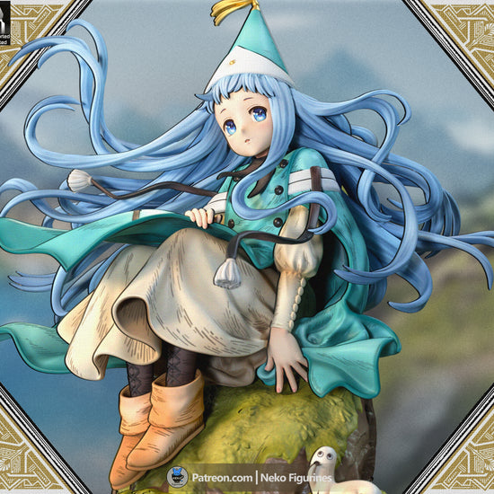 Blue-Haired Cliffside Spellcaster | Resin Garage Kit | Unpainted Figure