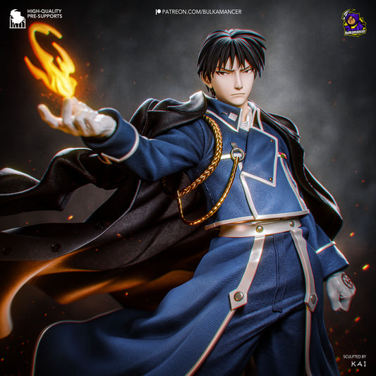 Blue-Uniform Flame Officer | Resin Garage Kit | Unpainted Figure