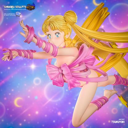 Blonde Ribbon Crescent Dancer | Resin Garage Kit | Unpainted Figure