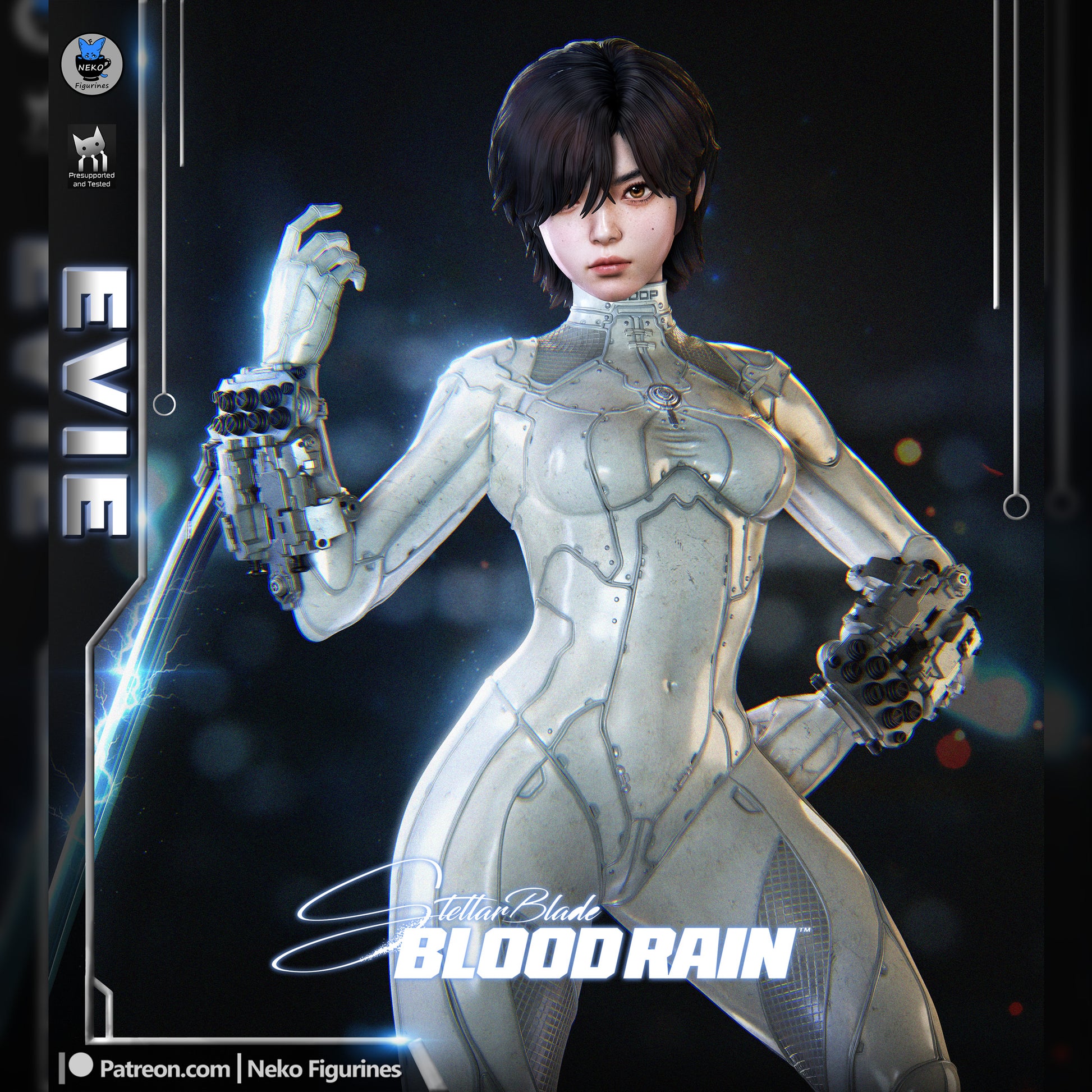 White-Suit Cyber Sword Operative | Resin Garage Kit | Stellar Vanguard | Unpainted Figure